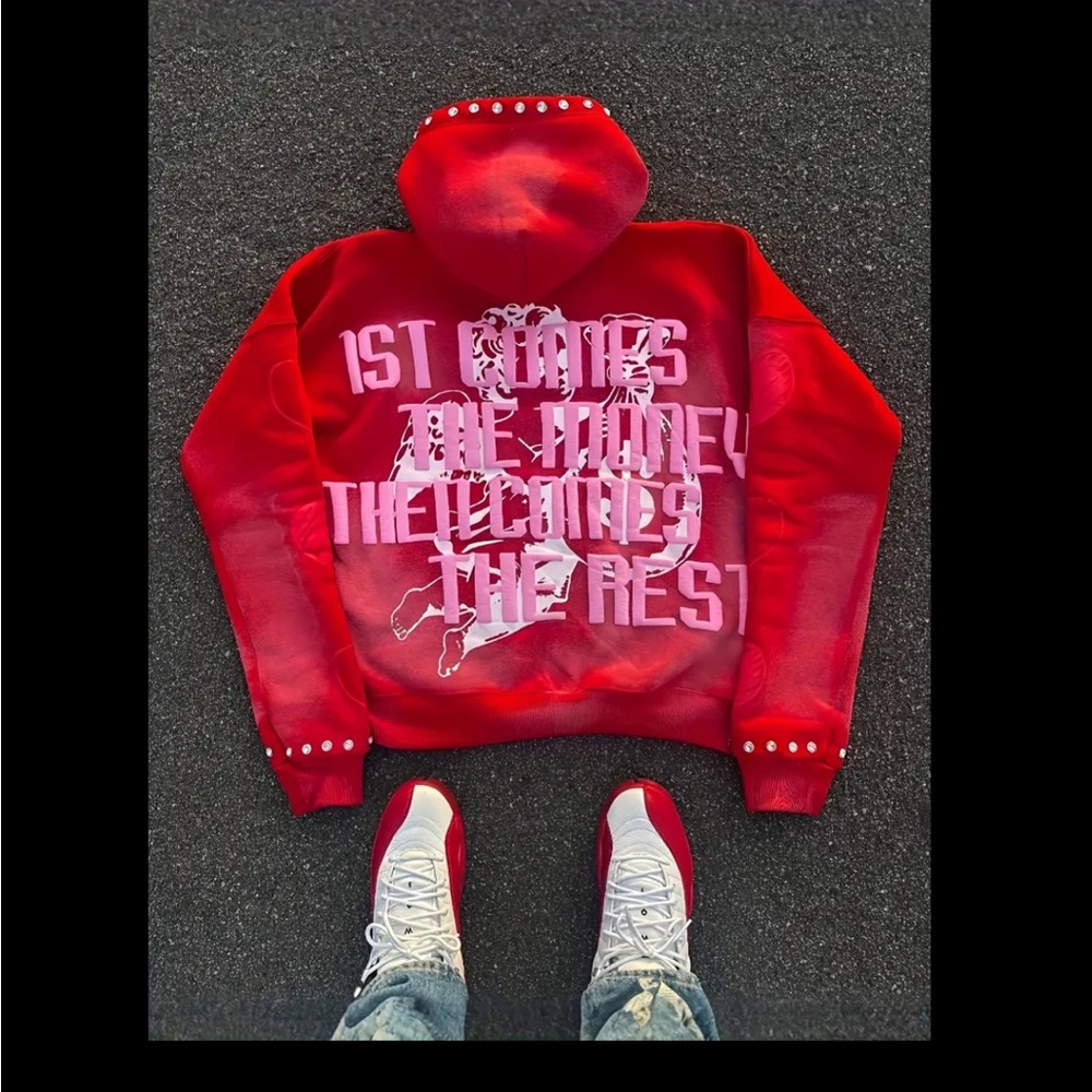 Stylish Red Graphic Men's Jacket